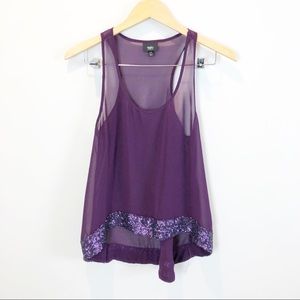 Mossimo Purple Sequin Tank Top